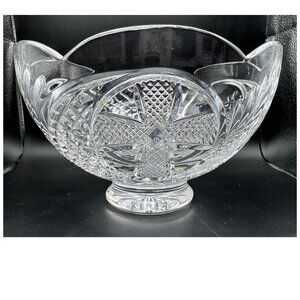 Waterford Cut Crystal The Heritage Of Ireland 10" Bowl With Scalloped Edge